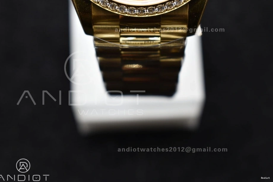 Best Edition Carnelian on Dial Date Red Bracelet YG 36 1:1 A2836 YG Day RAF 1202